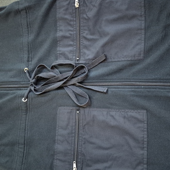 Jordan Taylor 100% Cotton Full Zip Cinch Waist Zip Pocket Coverup Dress - Size M - Picture 7 of 10